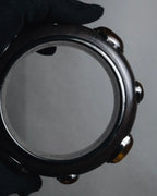 "Bottega Veneta" 2006-2012 ebony and sterling silver tiger eye bangle