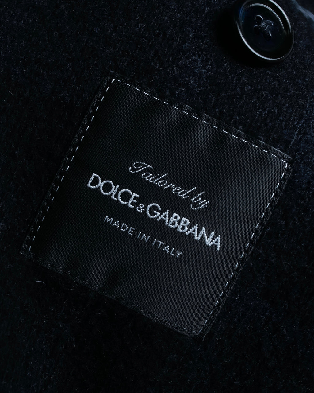 "DOLCE & GABBANA" Double-breasted bejeweled button check pattern jacket
