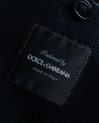 "DOLCE & GABBANA" Double-breasted bejeweled button check pattern jacket