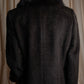 Vintage blue fox fur docking alpaca blend long coat