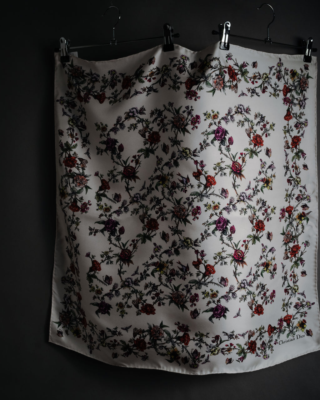 "Christian Dior" 2020-2023 botanical silk twill scarf