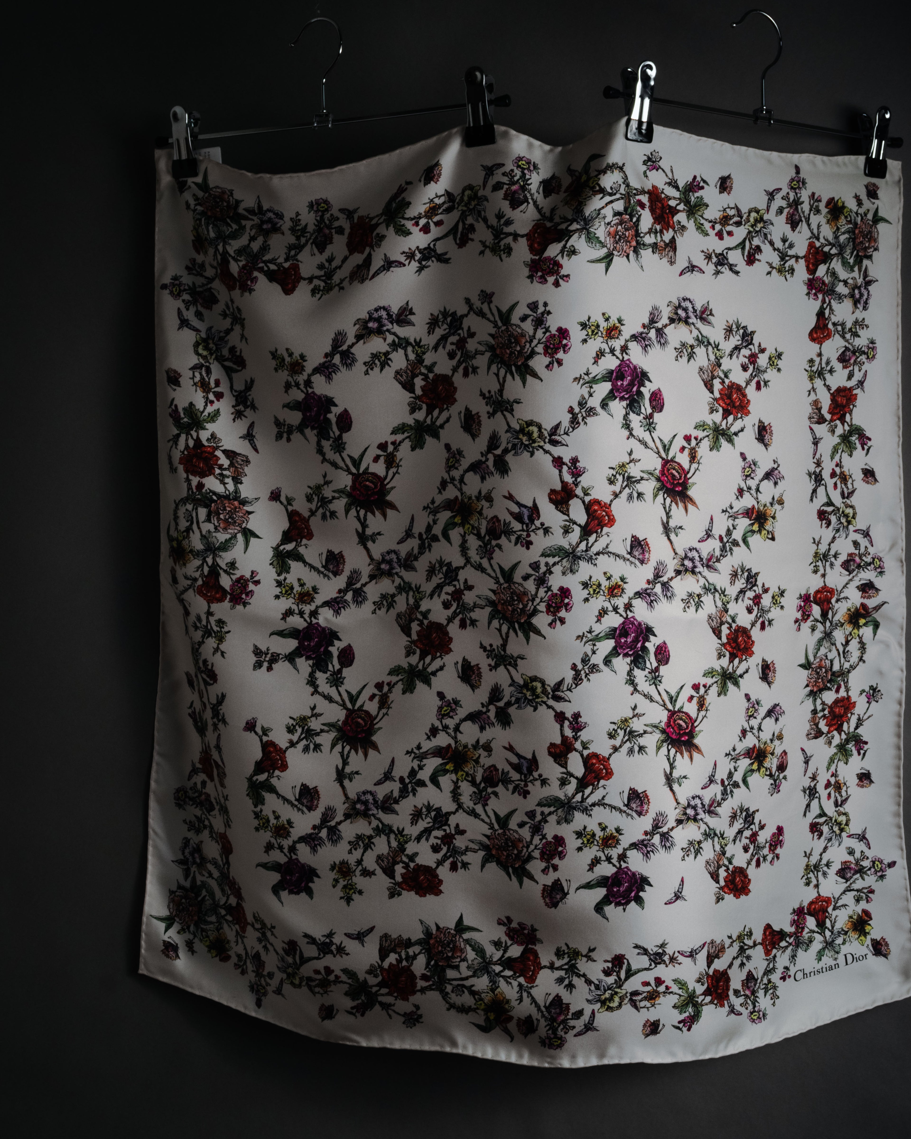 "Christian Dior" 2020-2023 botanical silk twill scarf