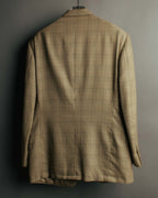 "GUCCI" 90's-00's Vintage houndstooth and glen check structured cotton jacket