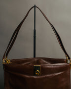 “Christian Dior” 80’s-90’s D motif leather shoulder bag