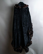 "FENDI" 1970's oversized astrakhan fur coat