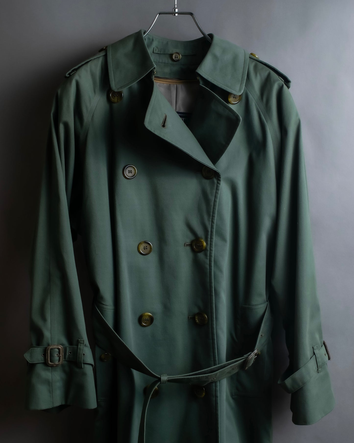 "BURBERRYS" Military detail oversized belted trench coat