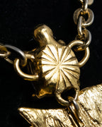 "YVES SAINT LAURENT" Crystal-embellished gold necklace