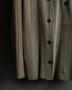 "ISSEY MIYAKE" Fine pleated shirt jacket
