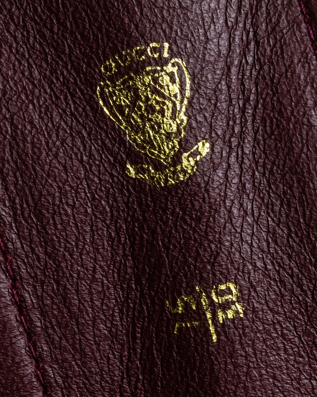 "GUCCI" Equus-derived bordeaux leather belt