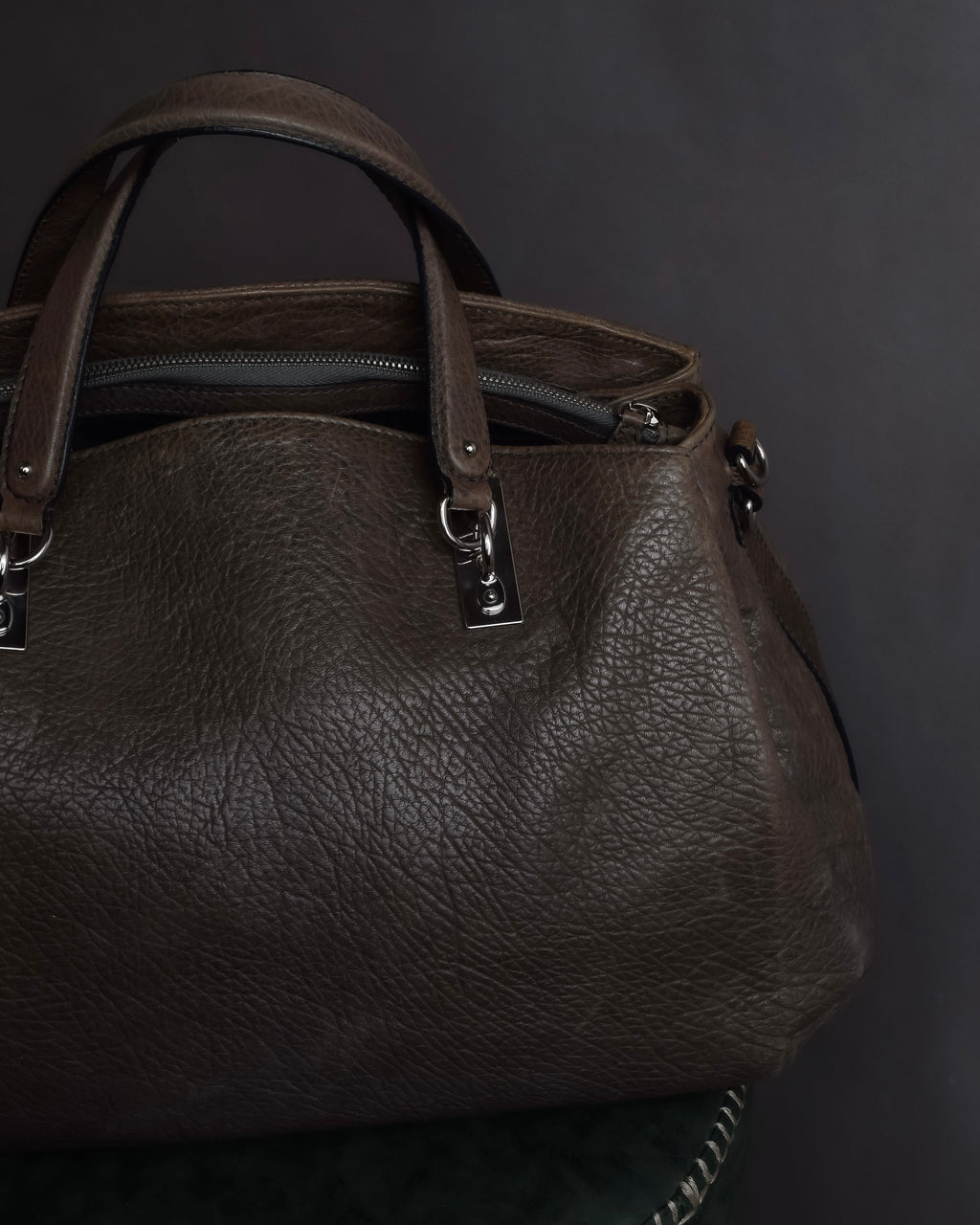 "CELINE" Softly structured leather city bag