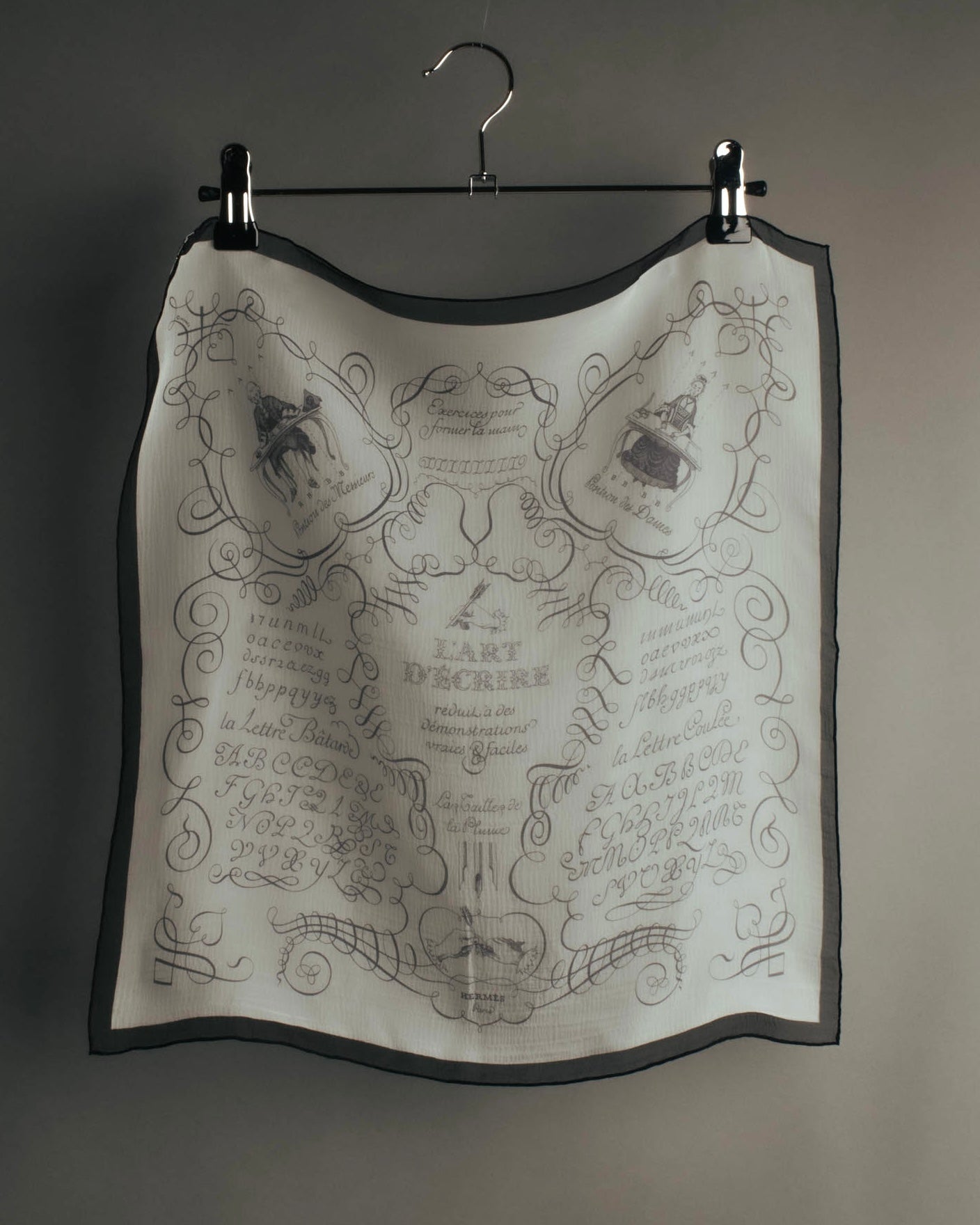 "Hermès" 80's-90's Airy silk chiffon scarf