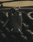 –SPECIAL– “Maison Margiela” 2024-25 Glam slam embroidered trapezoid leather bag