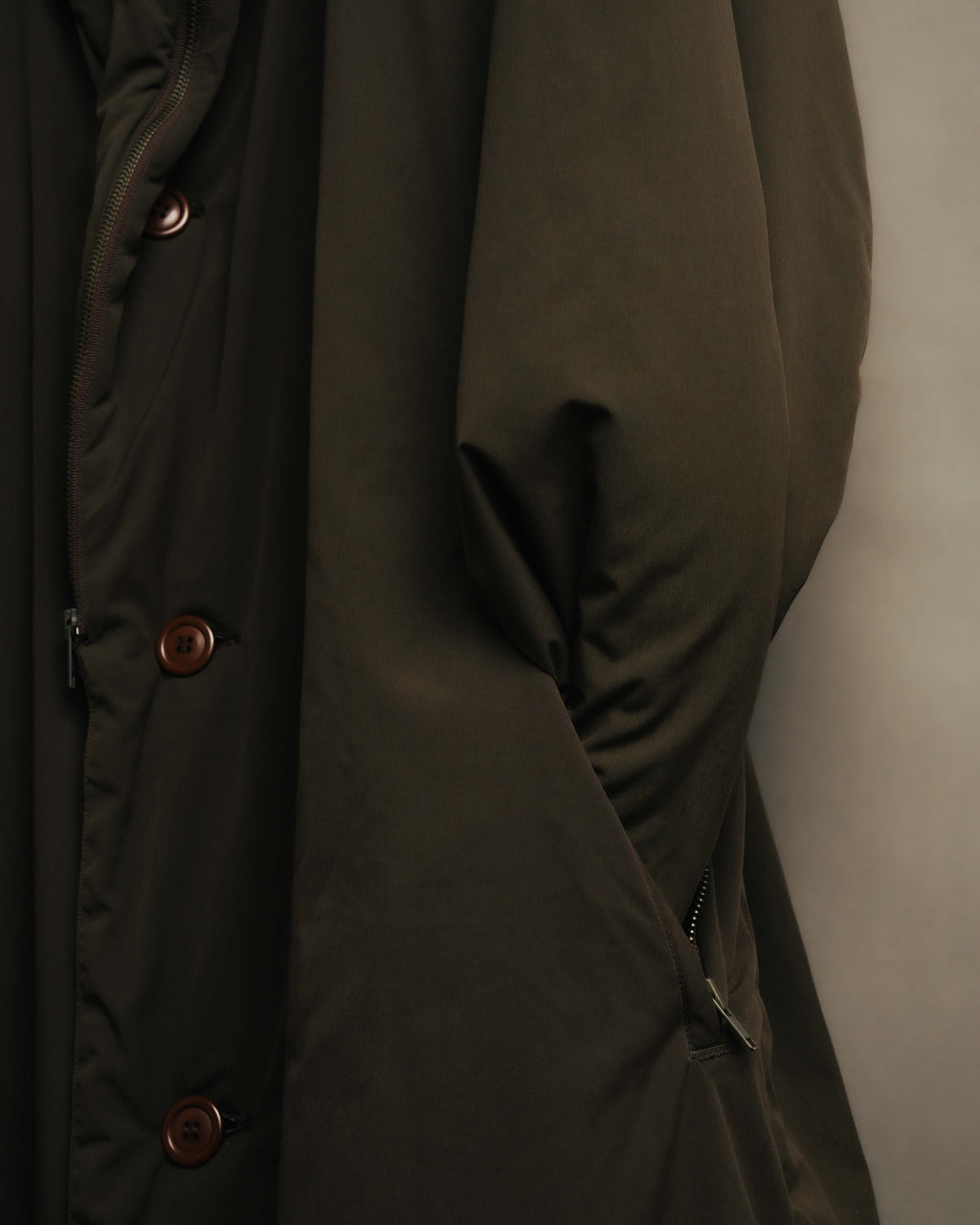 -SPECIAL- "ISSEY MIYAKE MEN" 80's Sculptural padded parachute long coat