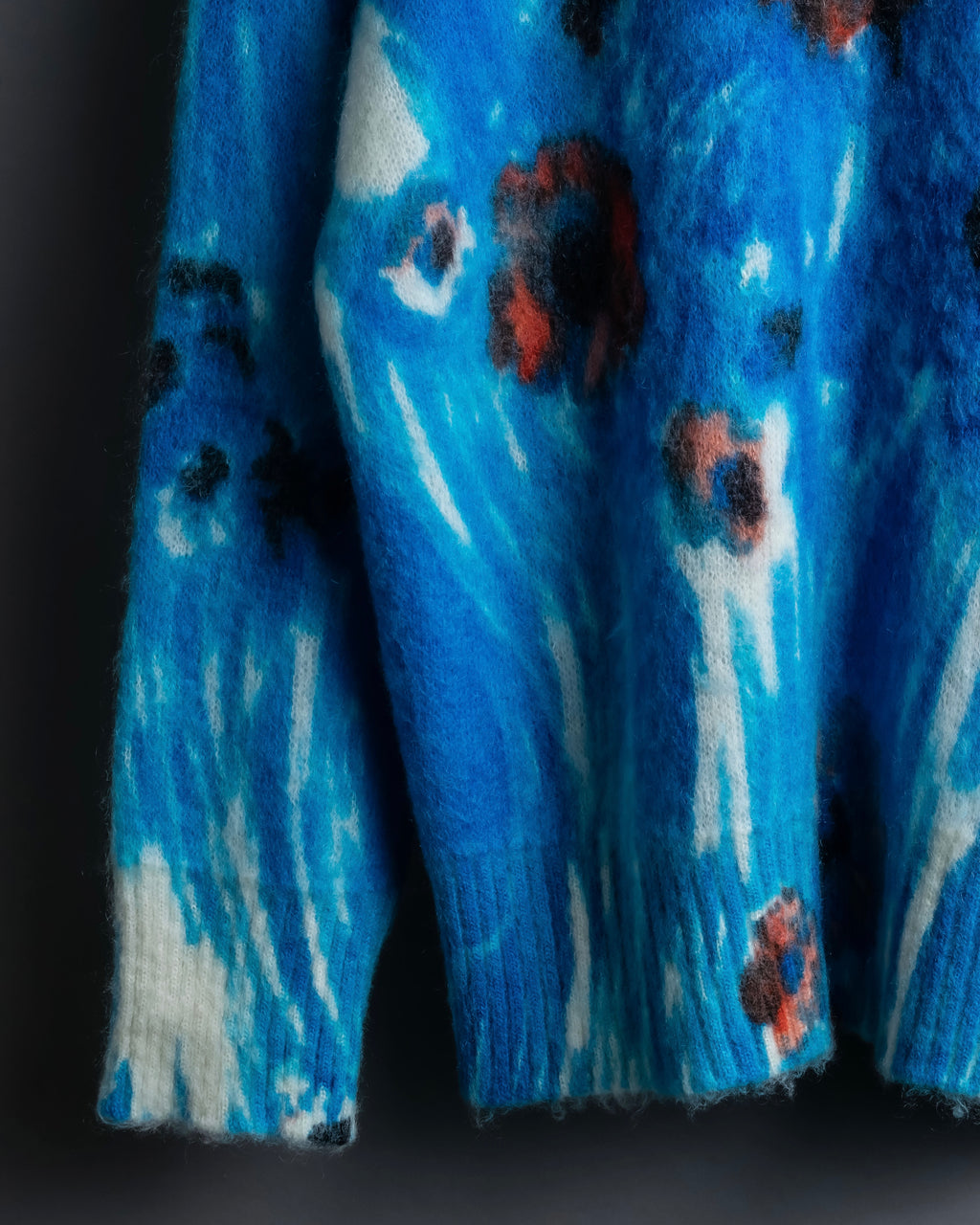 "PRADA" Abstract all over print mohair blend knit