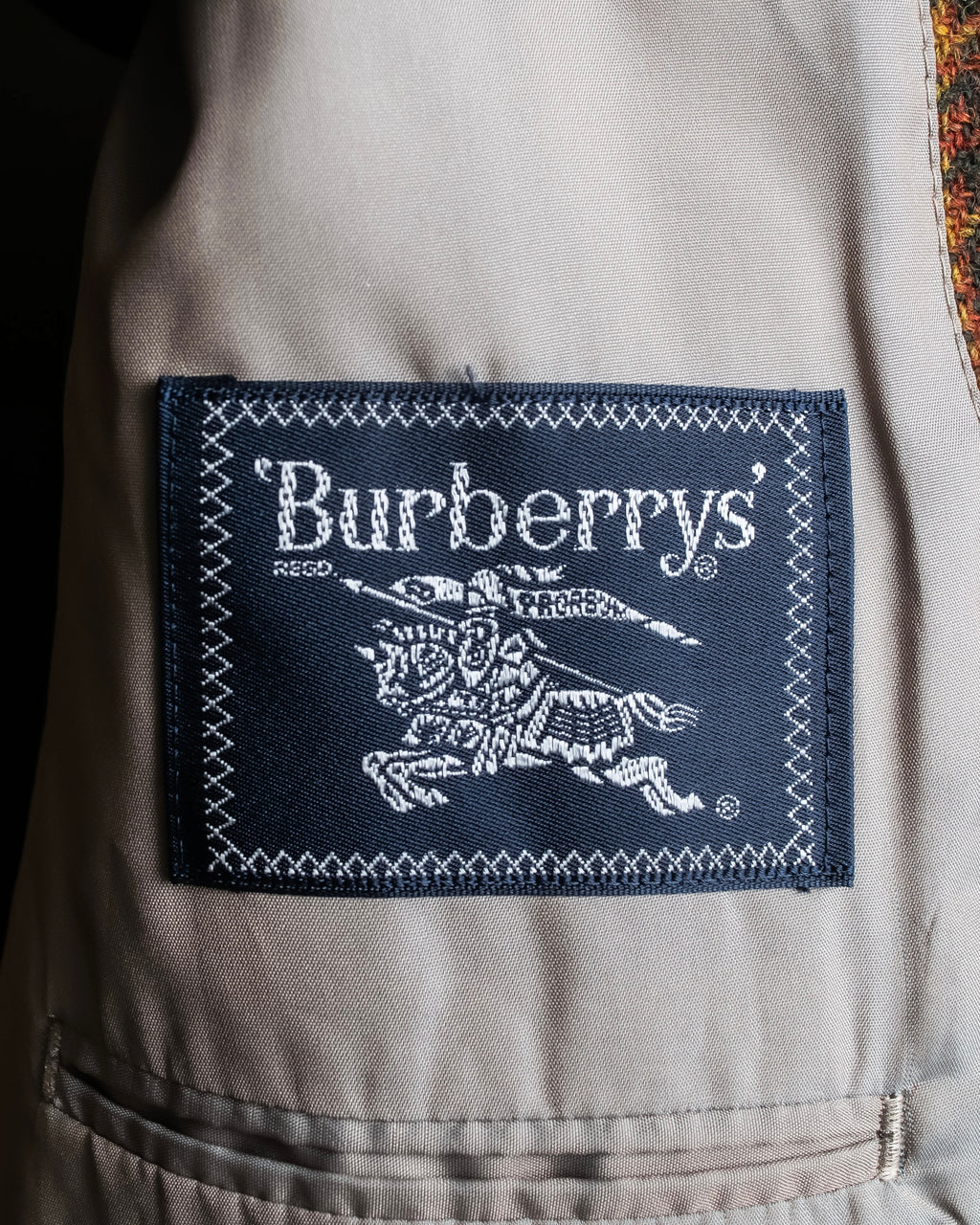 "Burberrys" Warm-colored checked twill tailored jacket