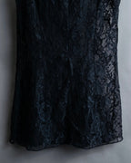 "D&amp;G" Botanical pattern lace shift dress