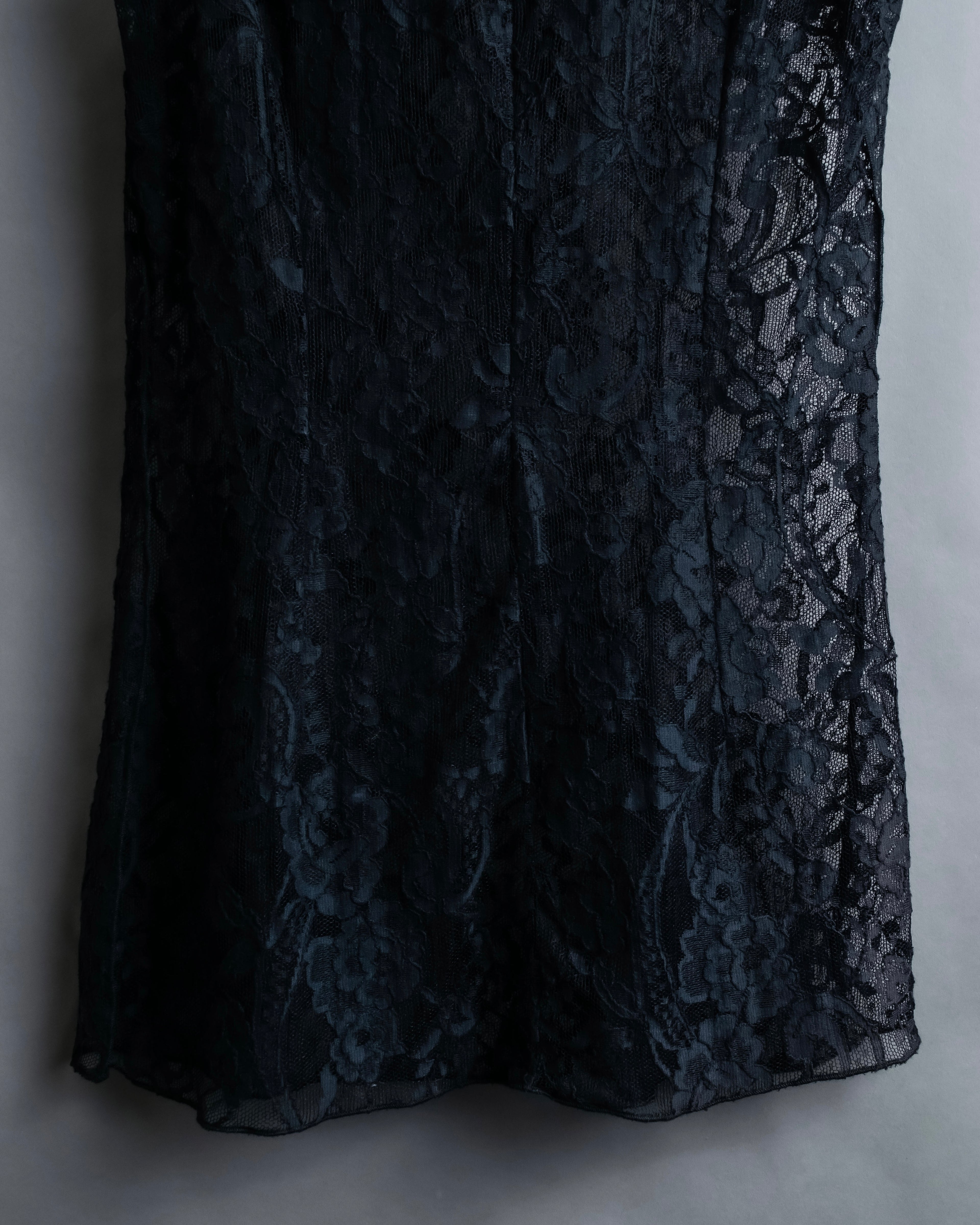 "D&amp;G" Botanical pattern lace shift dress