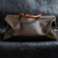 "CELINE" Macadam pattern one handle boston bag