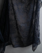 "CHANEL" Coco Mark scattered sheer large scarf