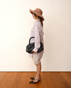 LOEWE/ Anagram 2 Way Mini Boston Hand Bag Metallic Black