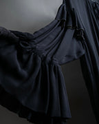 "DRIES VAN NOTTEN" Gather tiered design sheer black dress