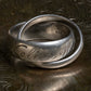 “Celine” Silver 925 engraved double ring