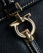 "Salvatore Ferragamo" Gancini motif design leather one-handle bag