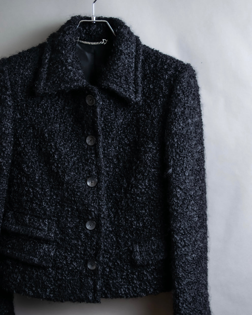"GUCCI" Compact pattern bouclé wool jacket