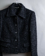 "GUCCI" Compact pattern bouclé wool jacket