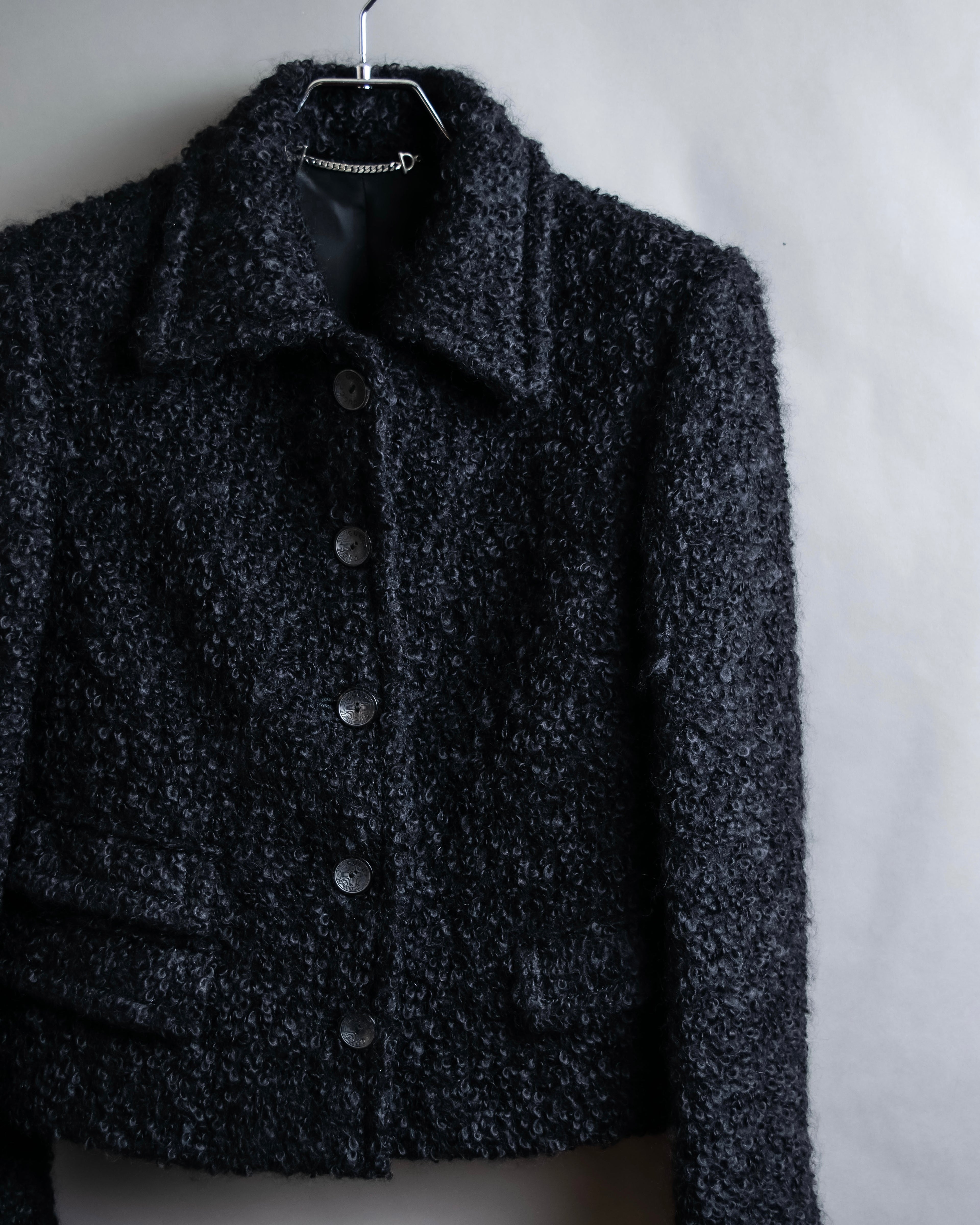 "GUCCI" Compact pattern bouclé wool jacket