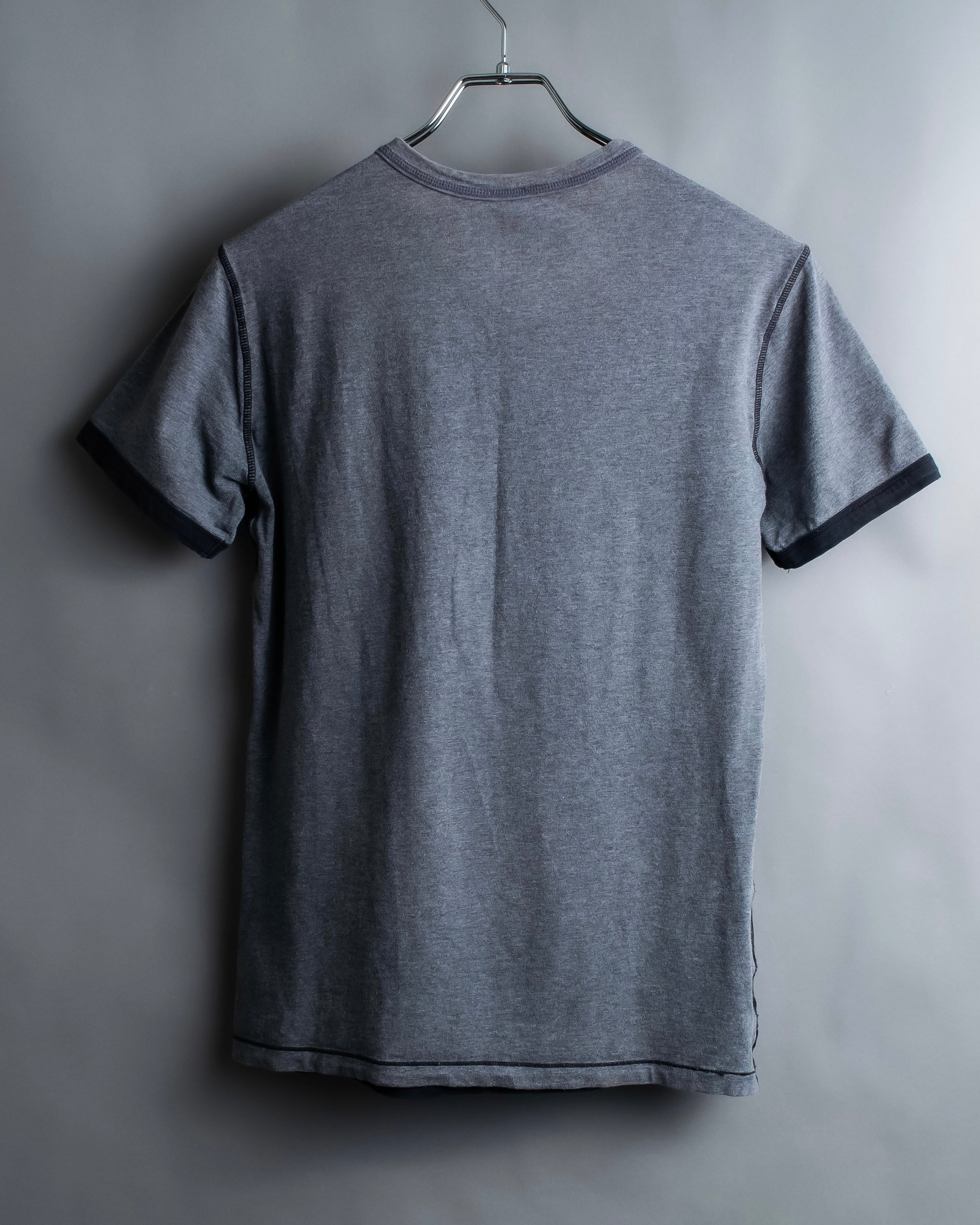 "DOLCE & GABBANA" Black and grey bicolor short sleeve T-shirt