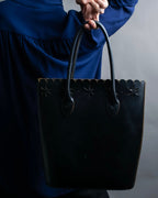 "tricot COMME des GARCONS" Floral pattern punching design tote bag