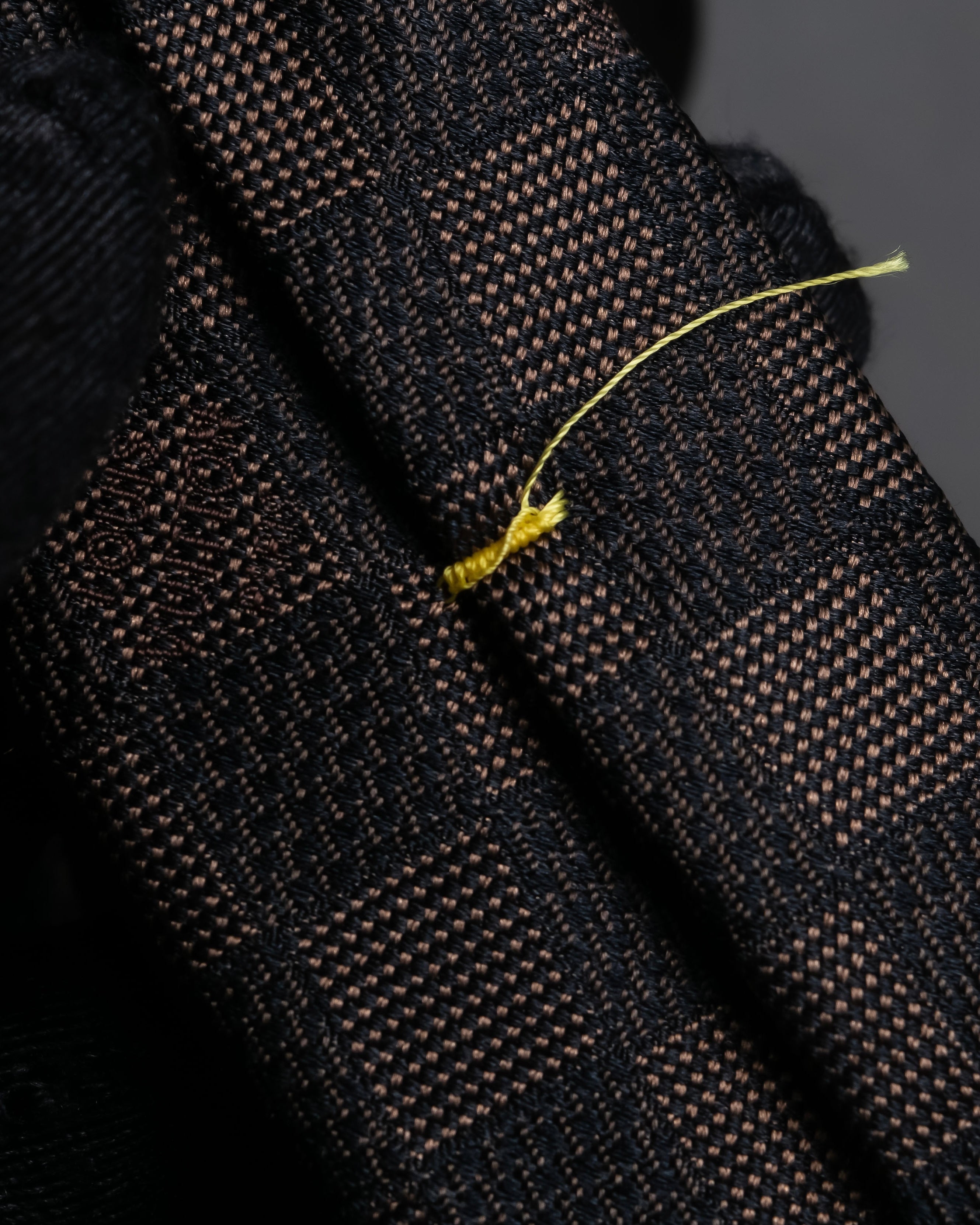 "LOUIS VUITTON" Damier check silk jacquard neck tie