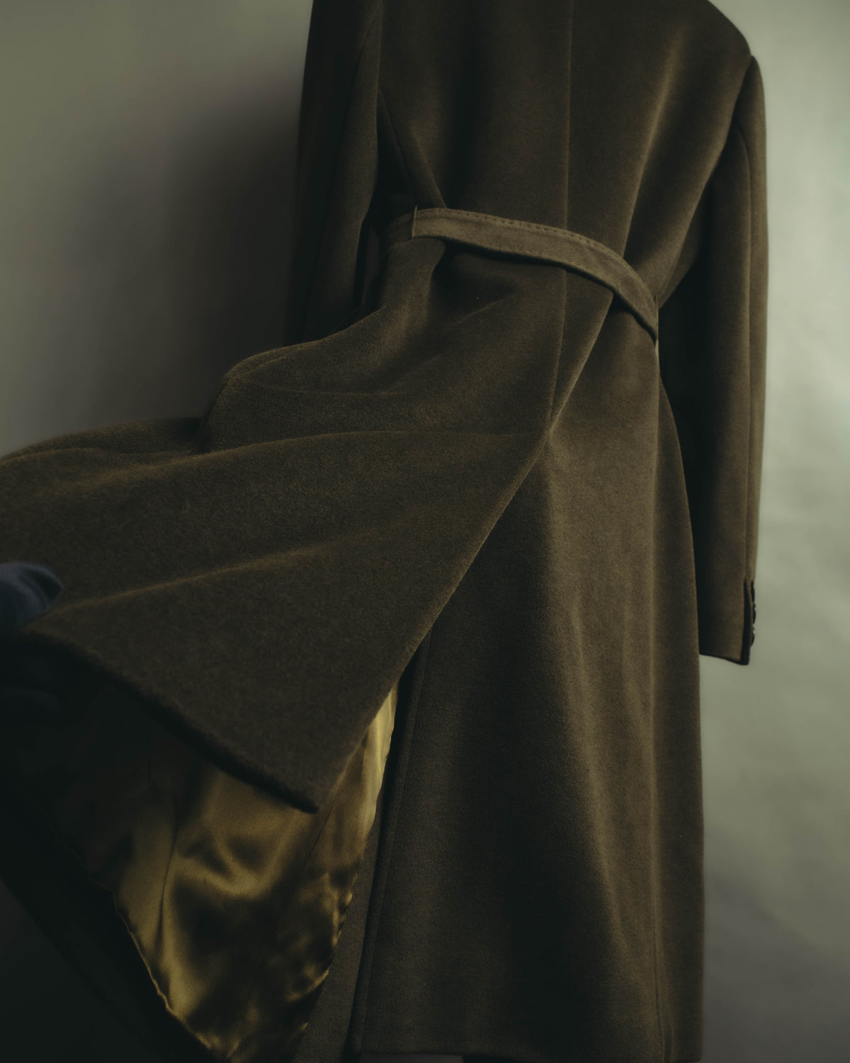 “Max Mara” 00’s Belted angora blend long coat