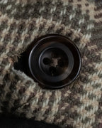 "BURBERRYS" Windowpane pattern tweed tailored jacket