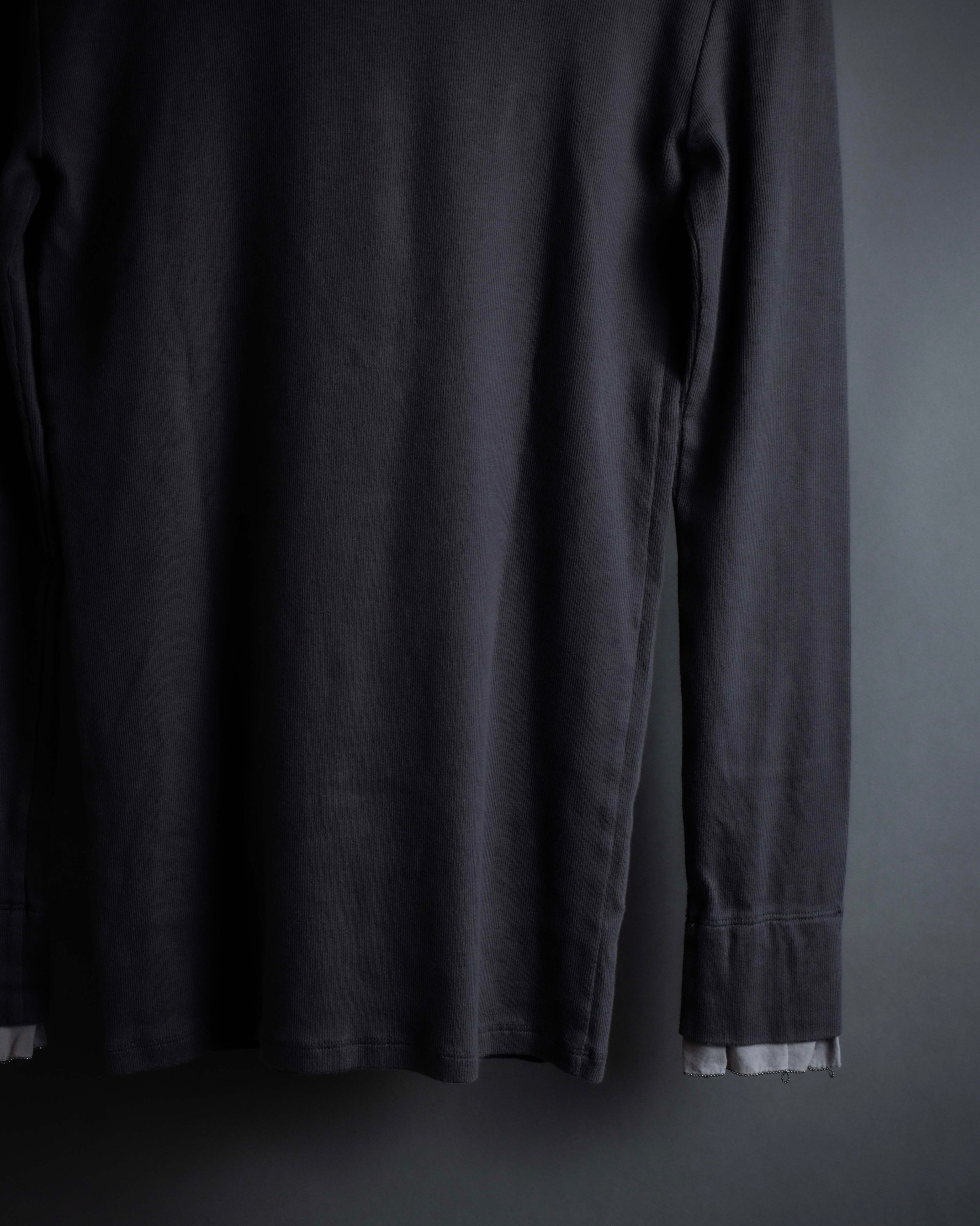 "BRUNELLO CUCINELLI" Layered shirt docking design knit pullover