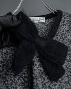 "Christian Dior PRETA PORTER"
Ribbon design mixed yarn knit pullover