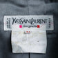 "YVES SAINT LAURENT" Monotone Madras check pattern shaped tailored jacket