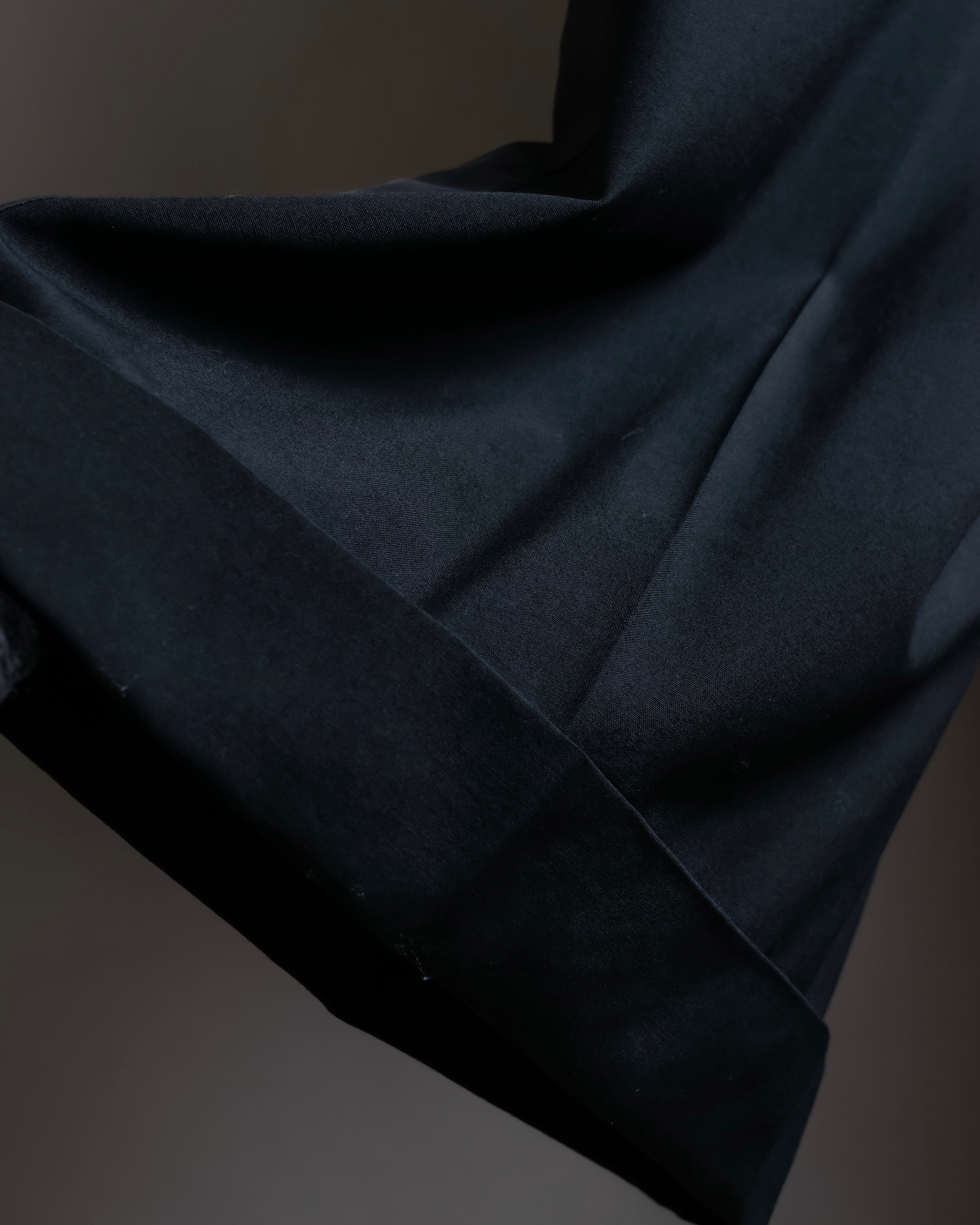 "COMME des GARCONS" Ruffle & tulle asymmetrical docking sarouel slacks