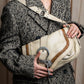 "Christian Dior" Gaucho saddle one shoulder leather bag