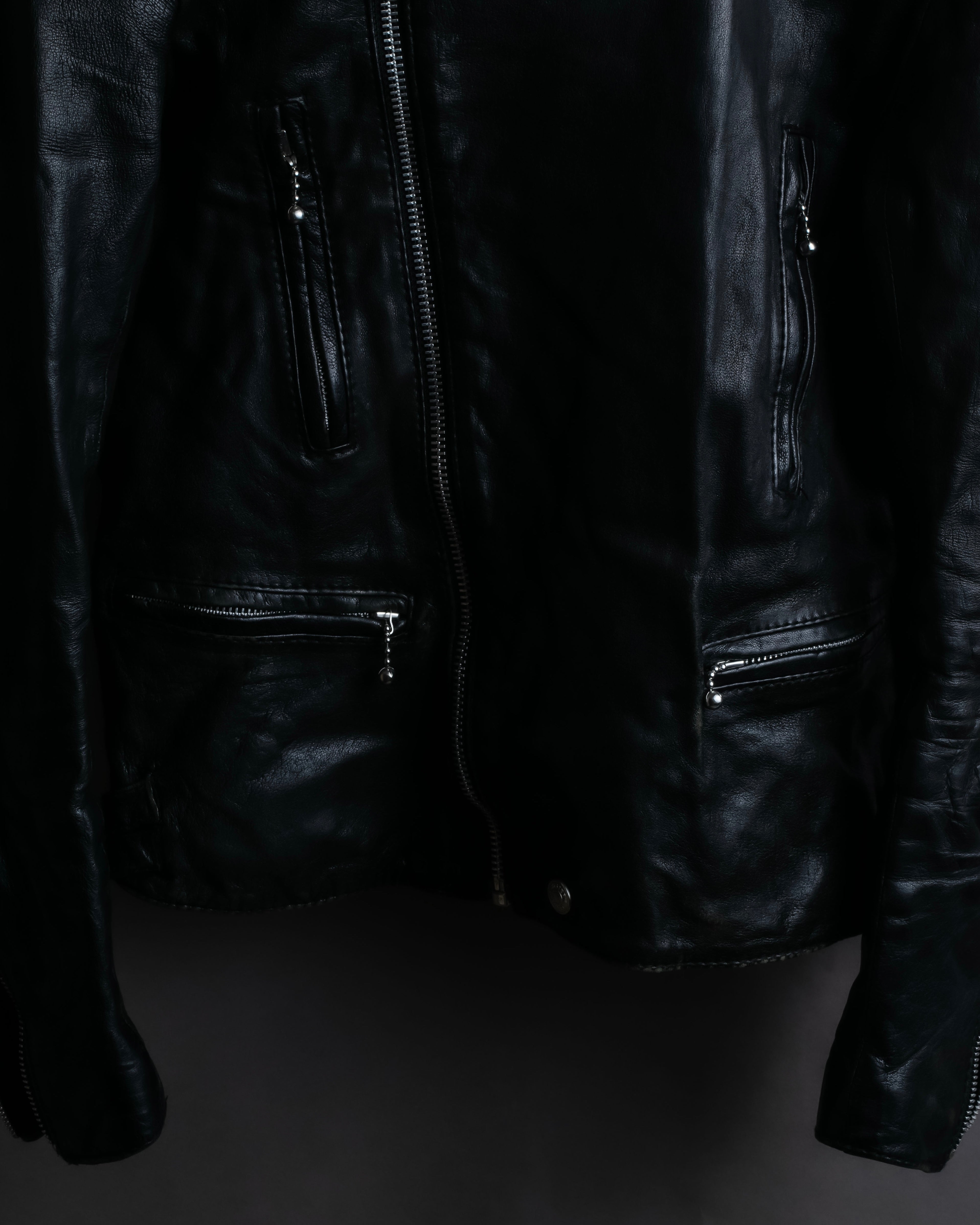 "HYSTERIC GLAMOUR" Lamb leather double riders jacket