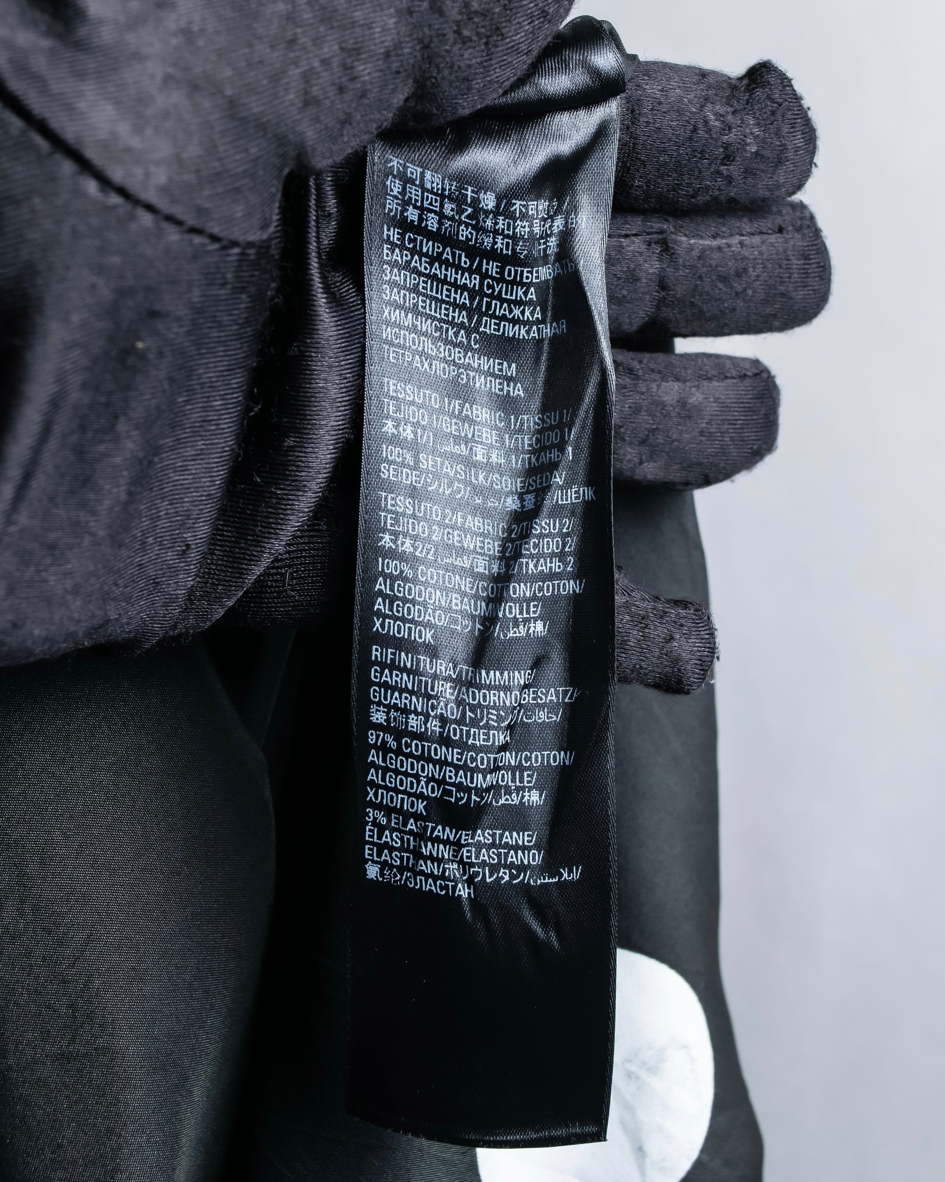 "BALENCIAGA" Polka dot flying squirrel silhouette bow tie dress