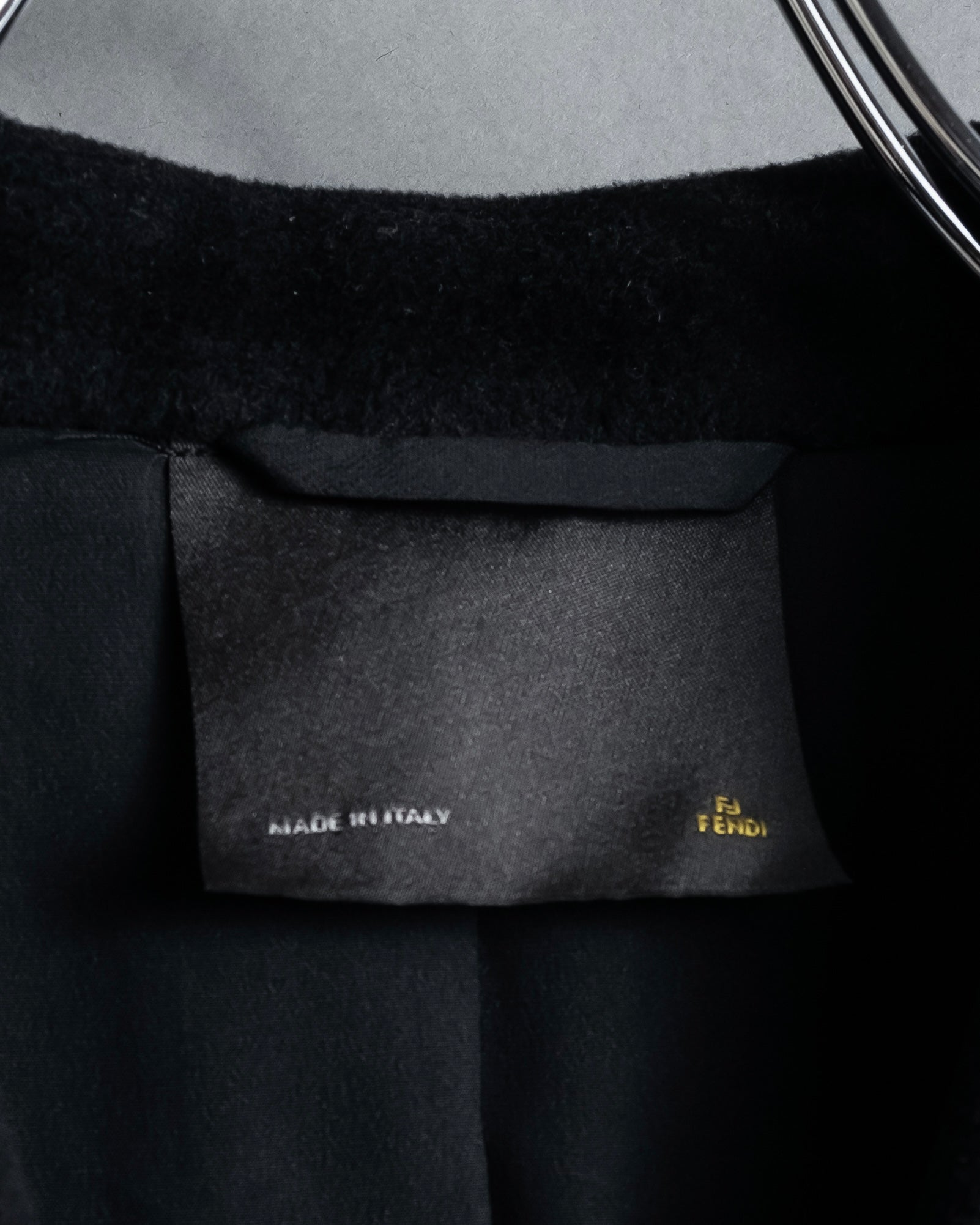 "FENDI" 00's-10's Karl Lagerfeld design shaped long coat