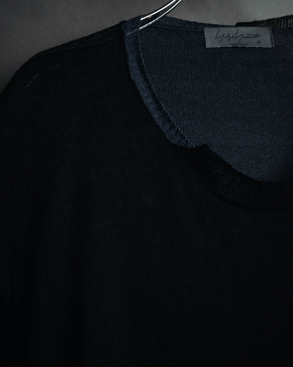 "Yohji Yamamoto POUR HOMME" 24SS layered sheer knit pullover