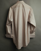 "CELINE" 80's-00's Classic diamond check long sleeve dress shirt