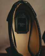 -SPECIAL- “Christian Dior” 00’s Ornate metal heel lace-up ankle boots