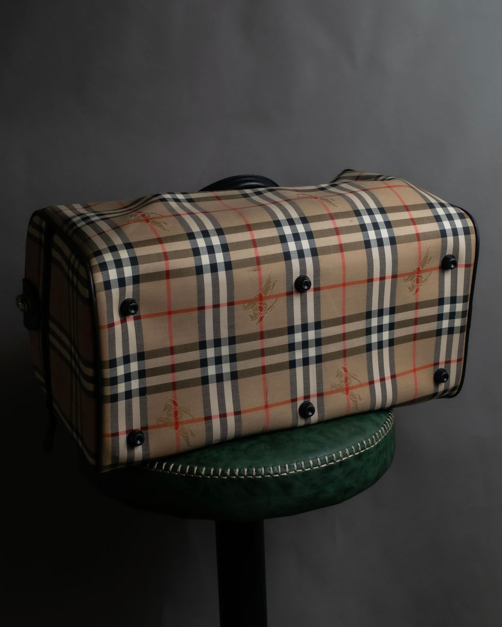 "BURBERRYS" Nova check canvas boston bag