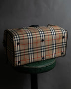 "BURBERRYS" Nova check canvas boston bag