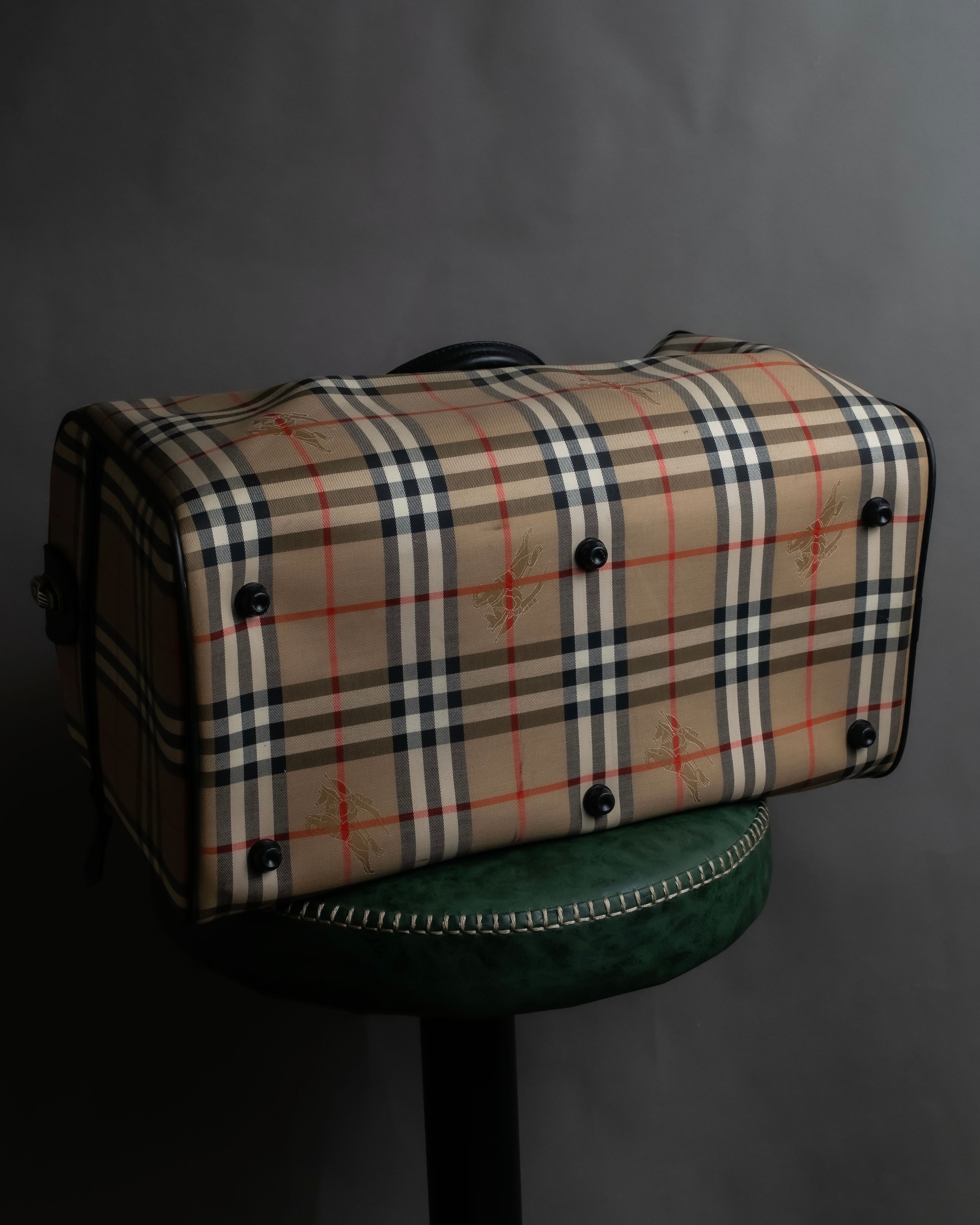 "BURBERRYS" Nova check canvas boston bag