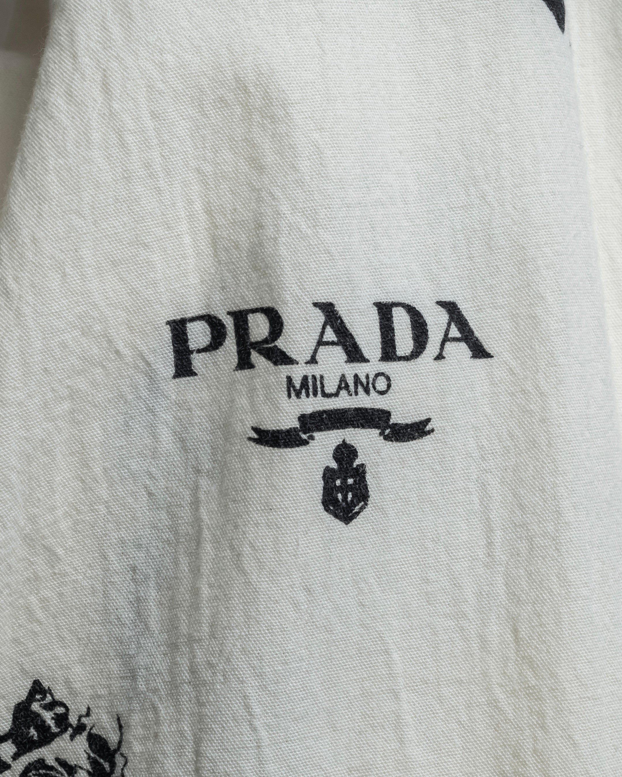 "PRADA" 22SS Sea fable motif print oversized shirt